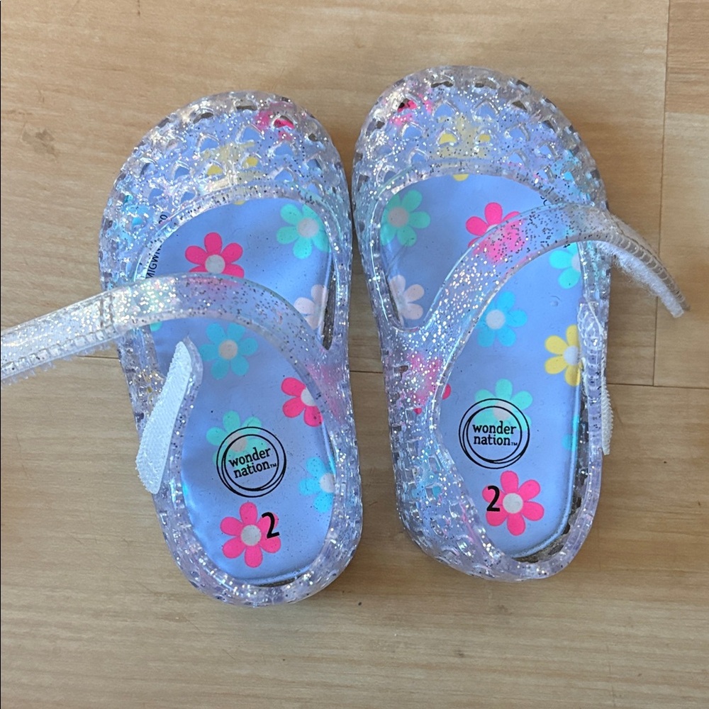 Wonder Nation Kids Glitter Jelly Shoes